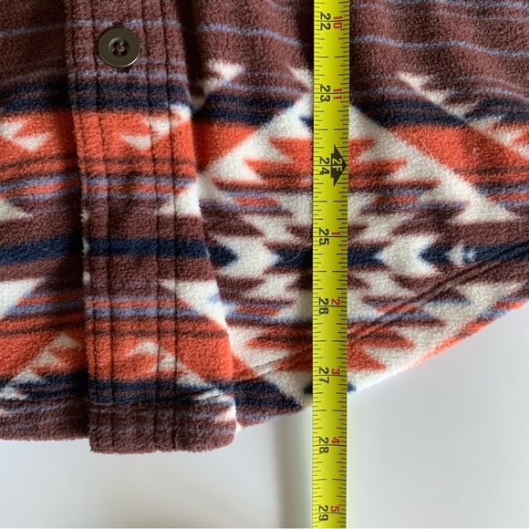 Mens Fleece Button Up Sz Small Southwestern Aztec Cowboy Rodeo Country Southern - Picture 13 of 14